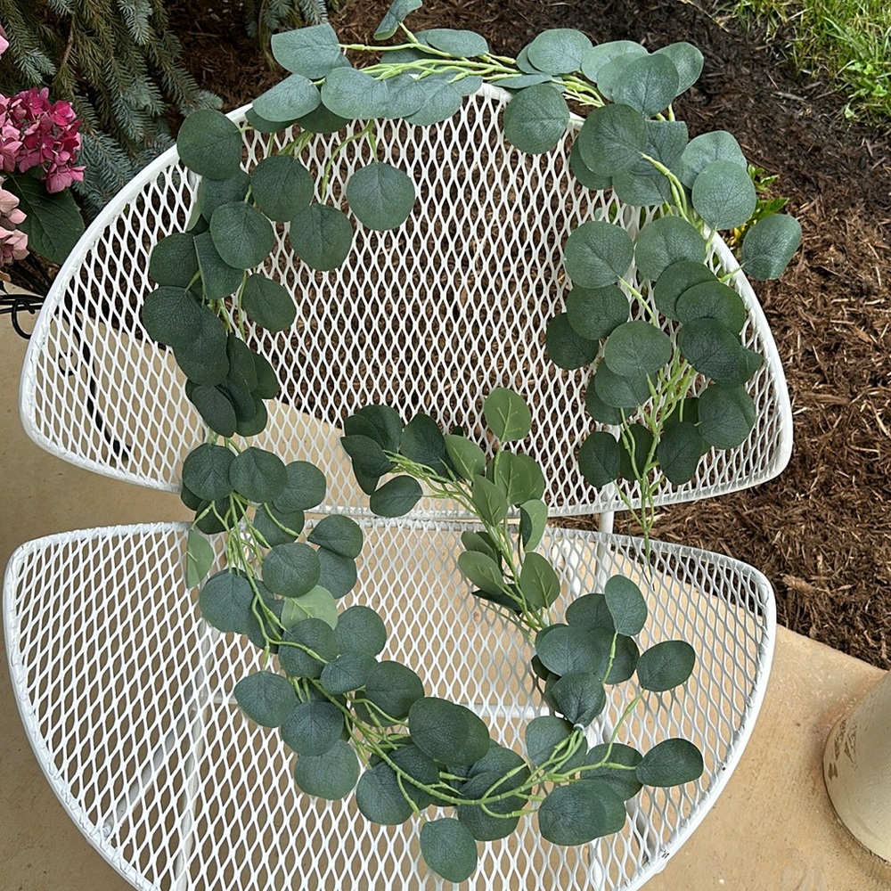 New 6 foot of silver dollar eucalyptus garland (5) available!